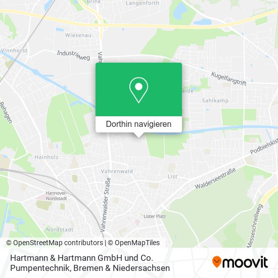 Hartmann & Hartmann GmbH und Co. Pumpentechnik Karte