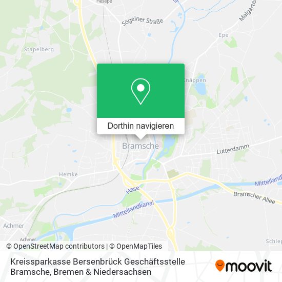 Kreissparkasse Bersenbrück Geschäftsstelle Bramsche Karte