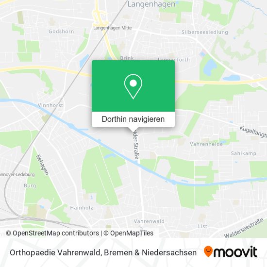 Orthopaedie Vahrenwald Karte