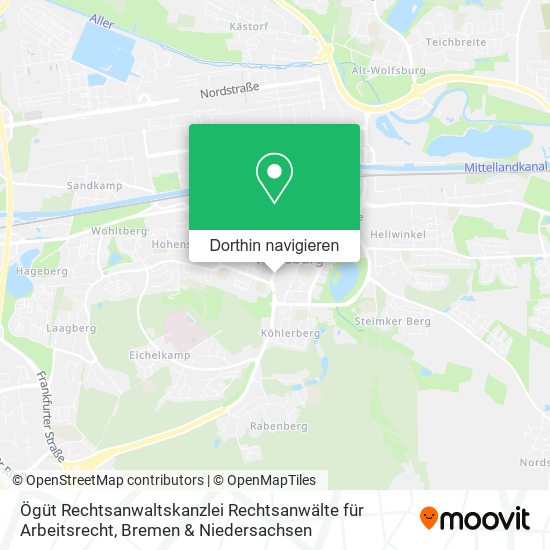 Ögüt Rechtsanwaltskanzlei Rechtsanwälte für Arbeitsrecht Karte