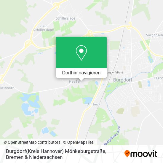 Burgdorf(Kreis Hannover) Mönkeburgstraße Karte