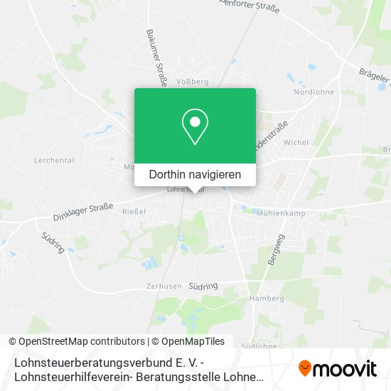 Lohnsteuerberatungsverbund E. V. -Lohnsteuerhilfeverein- Beratungsstelle Lohne (Oldenburg) Karte
