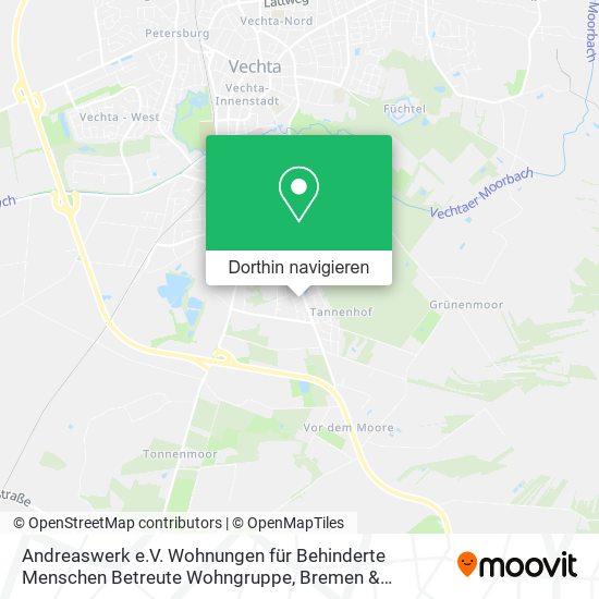 Andreaswerk e.V. Wohnungen für Behinderte Menschen Betreute Wohngruppe Karte