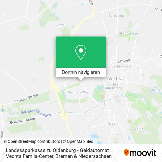 Landessparkasse zu Oldenburg - Geldautomat Vechta Famila-Center Karte