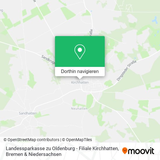 Landessparkasse zu Oldenburg - Filiale Kirchhatten Karte