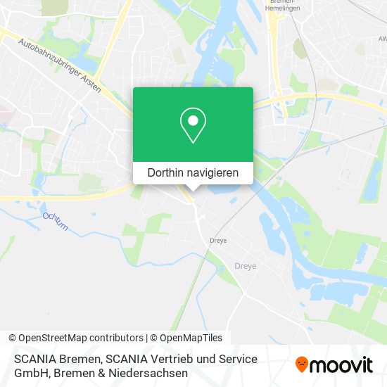 SCANIA Bremen, SCANIA Vertrieb und Service GmbH Karte
