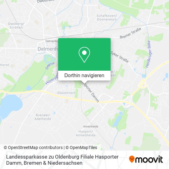 Landessparkasse zu Oldenburg Filiale Hasporter Damm Karte