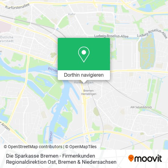 Die Sparkasse Bremen - Firmenkunden Regionaldirektion Ost Karte