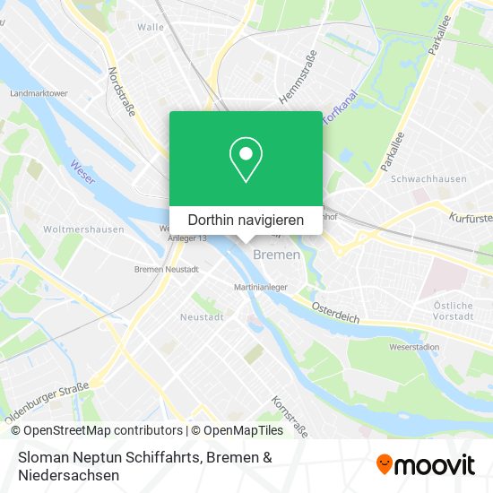 Sloman Neptun Schiffahrts Karte