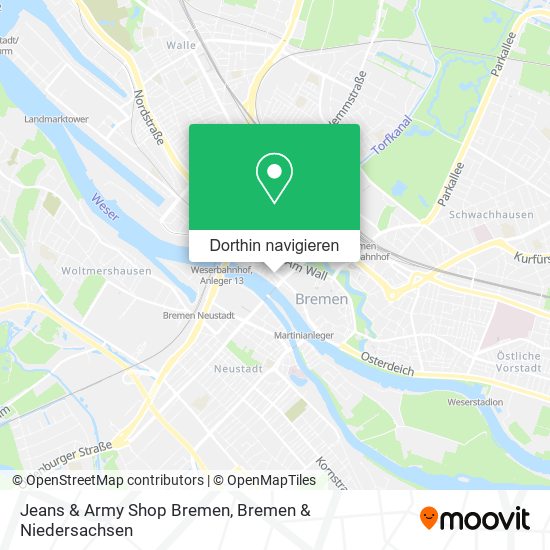 Jeans & Army Shop Bremen Karte