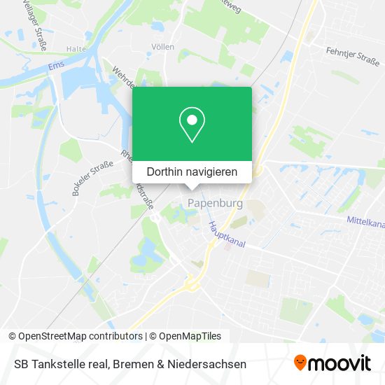 SB Tankstelle real Karte