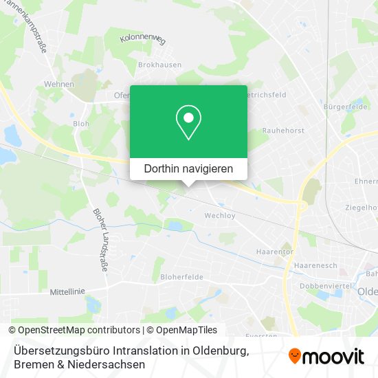 Übersetzungsbüro Intranslation in Oldenburg Karte