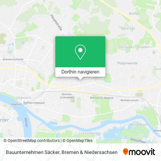 Bauunternehmen Säcker Karte