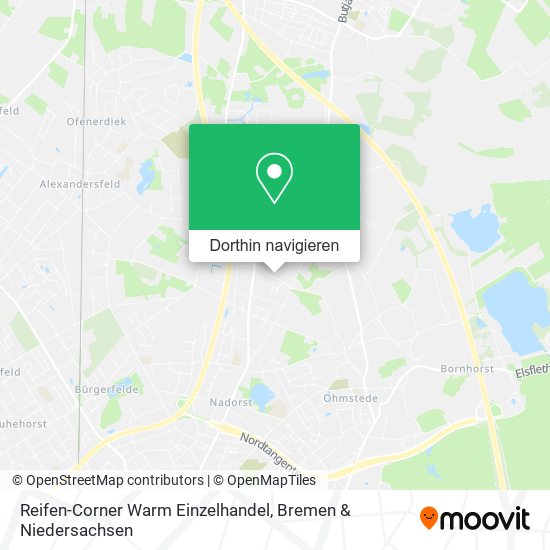 Reifen-Corner Warm Einzelhandel Karte