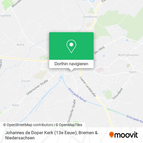 Johannes de Doper Kerk (13e Eeuw) Karte