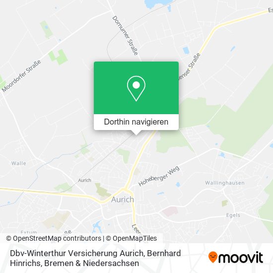 Dbv-Winterthur Versicherung Aurich, Bernhard Hinrichs Karte