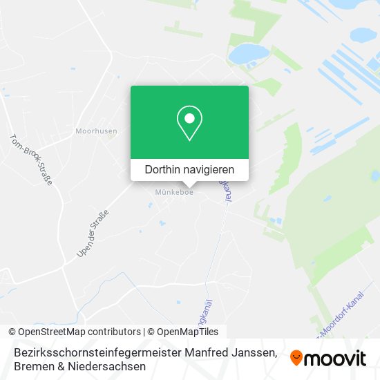 Bezirksschornsteinfegermeister Manfred Janssen Karte