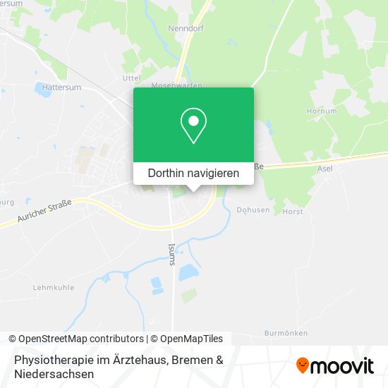 Physiotherapie im Ärztehaus Karte