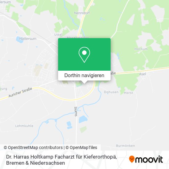 Dr. Harras Holtkamp Facharzt für Kieferorthopä Karte