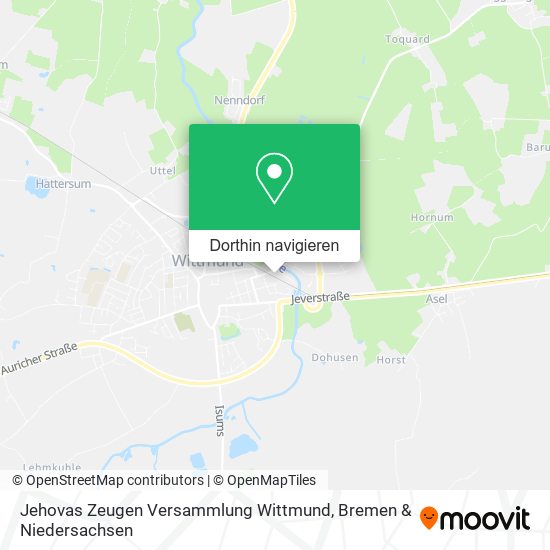 Jehovas Zeugen Versammlung Wittmund Karte