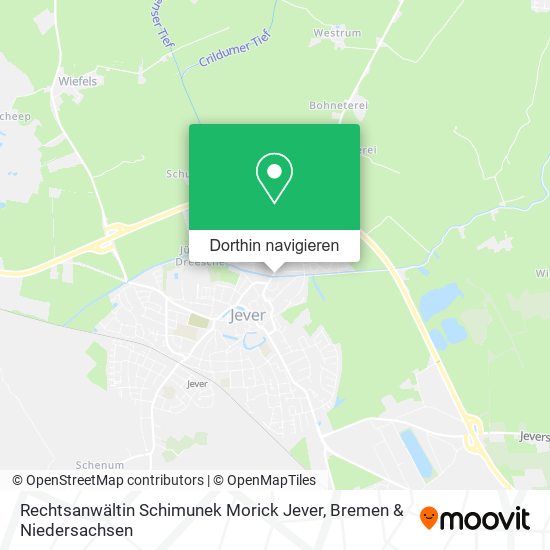 Rechtsanwältin Schimunek Morick Jever Karte