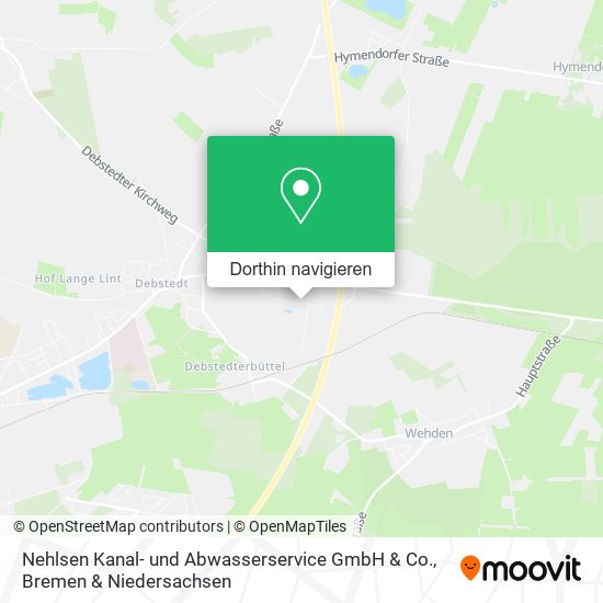 Nehlsen Kanal- und Abwasserservice GmbH & Co. Karte