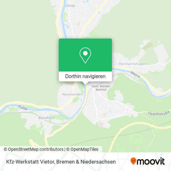 Kfz-Werkstatt Vietor Karte