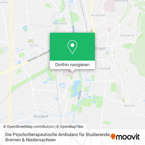 Die Psychotherapeutische Ambulanz für Studierende Karte