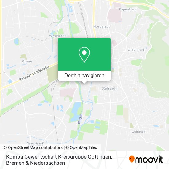 Komba Gewerkschaft Kreisgruppe Göttingen Karte
