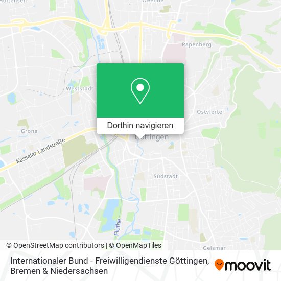 Internationaler Bund - Freiwilligendienste Göttingen Karte