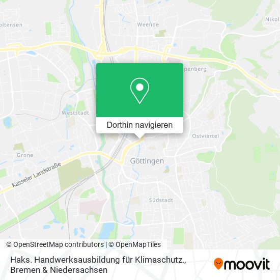 Haks. Handwerksausbildung für Klimaschutz. Karte