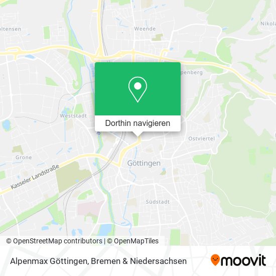 Alpenmax Göttingen Karte