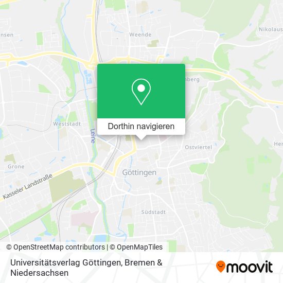 Universitätsverlag Göttingen Karte