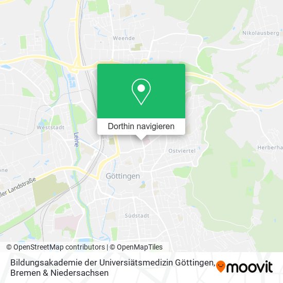 Bildungsakademie der Universiätsmedizin Göttingen Karte