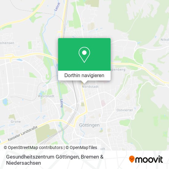 Gesundheitszentrum Göttingen Karte