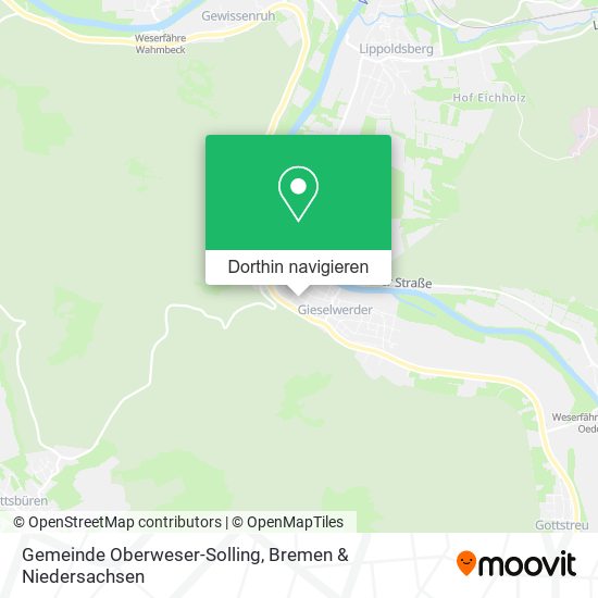 Gemeinde Oberweser-Solling Karte