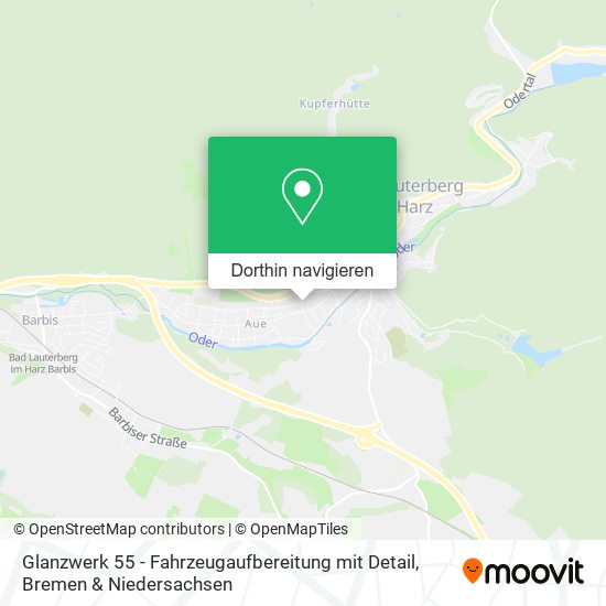 Glanzwerk 55 - Fahrzeugaufbereitung mit Detail Karte