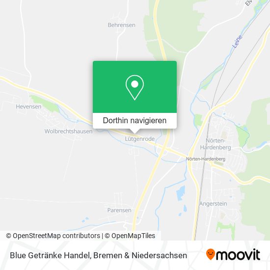 Blue Getränke Handel Karte