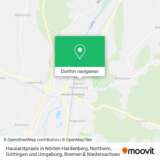 Hausarztpraxis in Nörten-Hardenberg, Northeim, Göttingen und Umgebung Karte