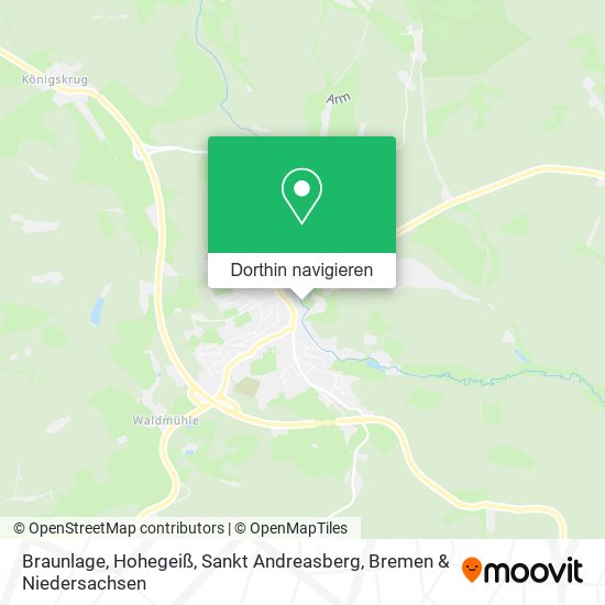 Braunlage, Hohegeiß, Sankt Andreasberg Karte