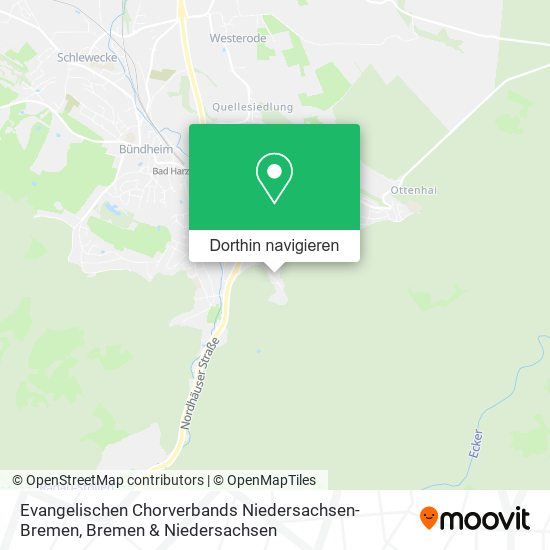 Evangelischen Chorverbands Niedersachsen-Bremen Karte