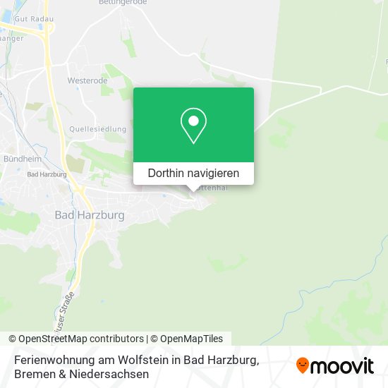 Ferienwohnung am Wolfstein in Bad Harzburg Karte