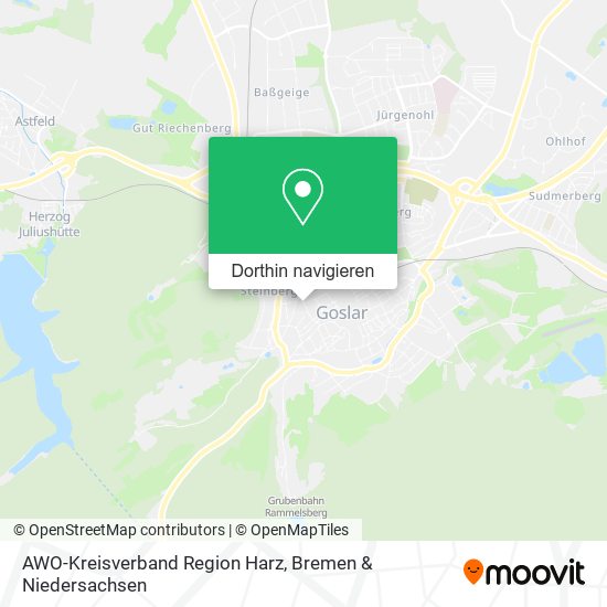 AWO-Kreisverband Region Harz Karte