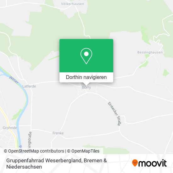 Gruppenfahrrad Weserbergland Karte