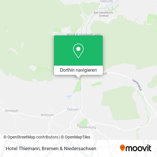 Hotel Thiemann Karte