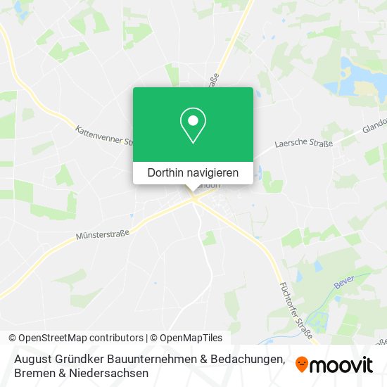 August Gründker Bauunternehmen & Bedachungen Karte