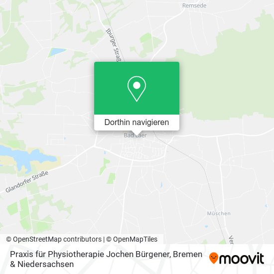 Praxis für Physiotherapie Jochen Bürgener Karte