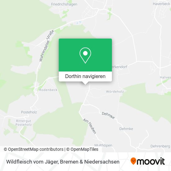 Wildfleisch vom Jäger Karte