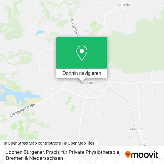 Jochen Bürgener, Praxis für Private Physiotherapie Karte