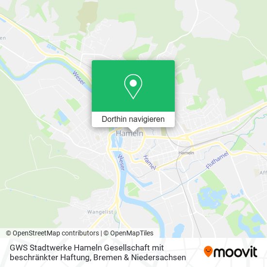 GWS Stadtwerke Hameln Gesellschaft mit beschränkter Haftung Karte